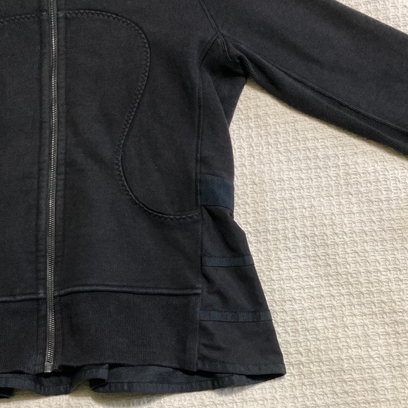 Lululemon Special Edition Hiver 2013 Ruffled Up Black Scuba Zip Hoodie Size 10 - Picture 6 of 16